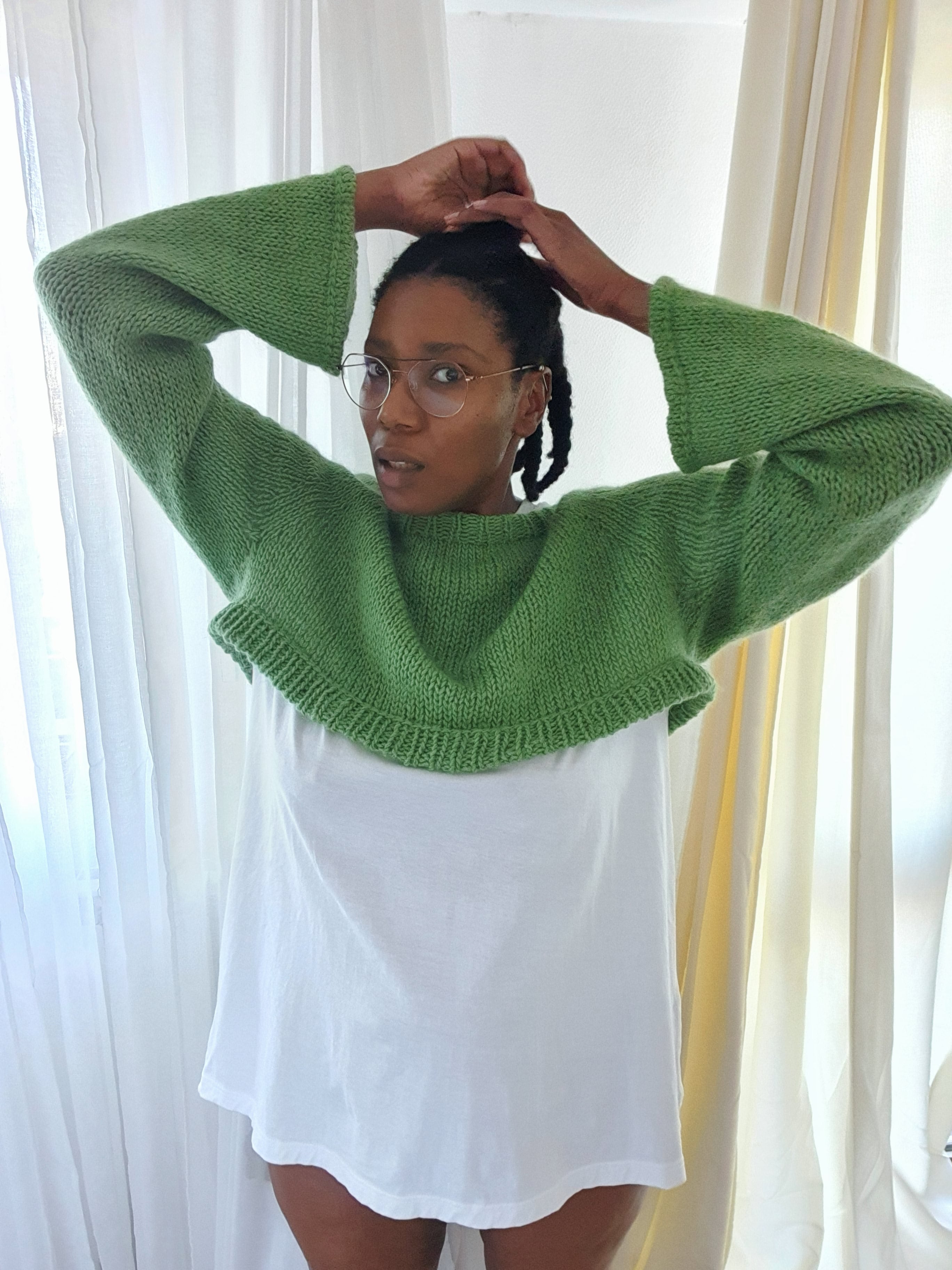 Le Pull court mohair